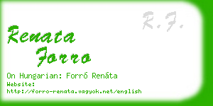 renata forro business card