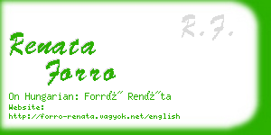 renata forro business card
